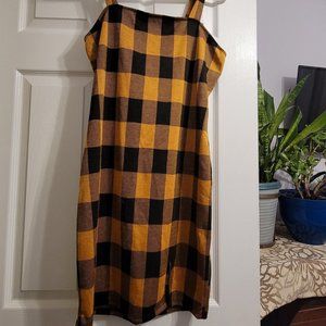 Black and yellow tank dress